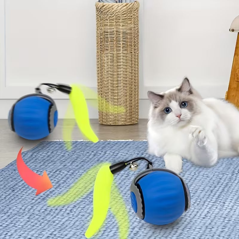 Automatic Rolling Cat Ball Toy with Tail
