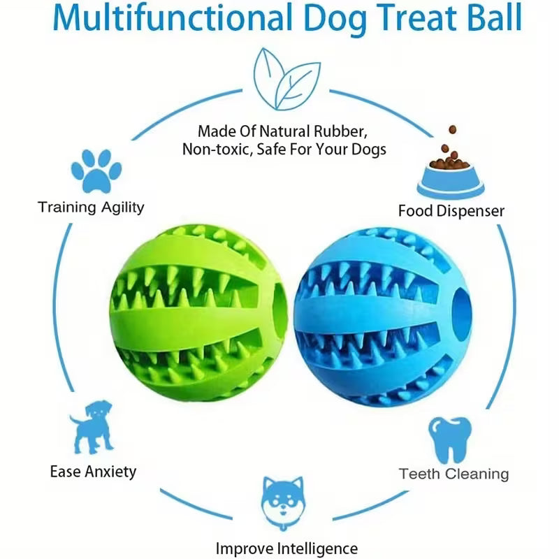 Interactive Gel Dog Ball Toy 2pc